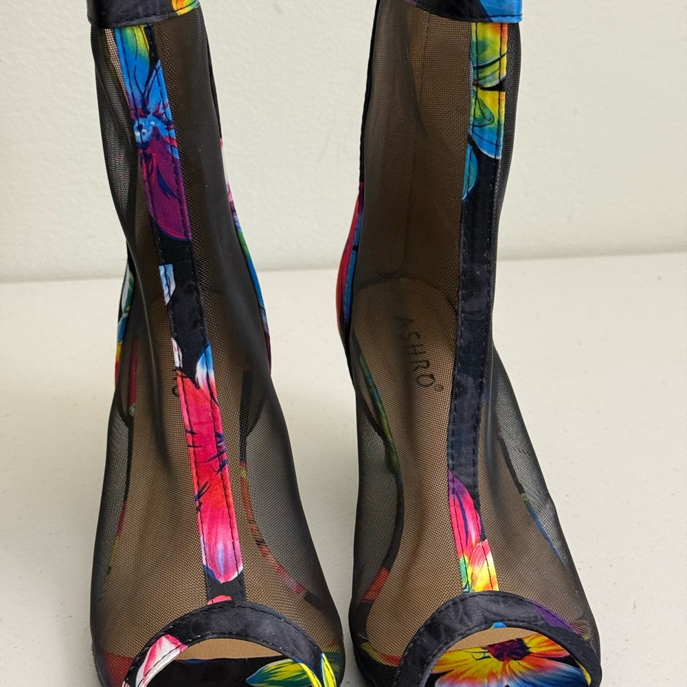 Ashro Women's Colorful Mesh Heels